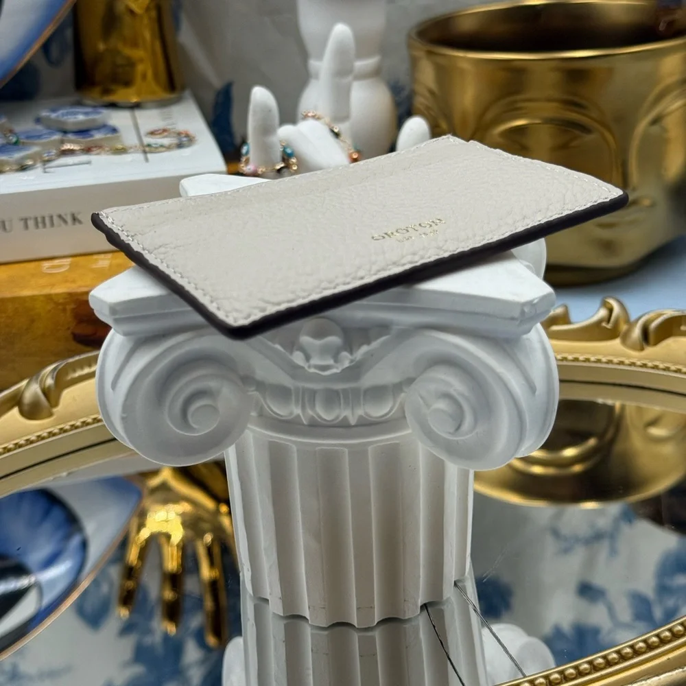 🆕 OROTON 🧿 NWOT Margot Card Sleeve, White Leather Cardholder